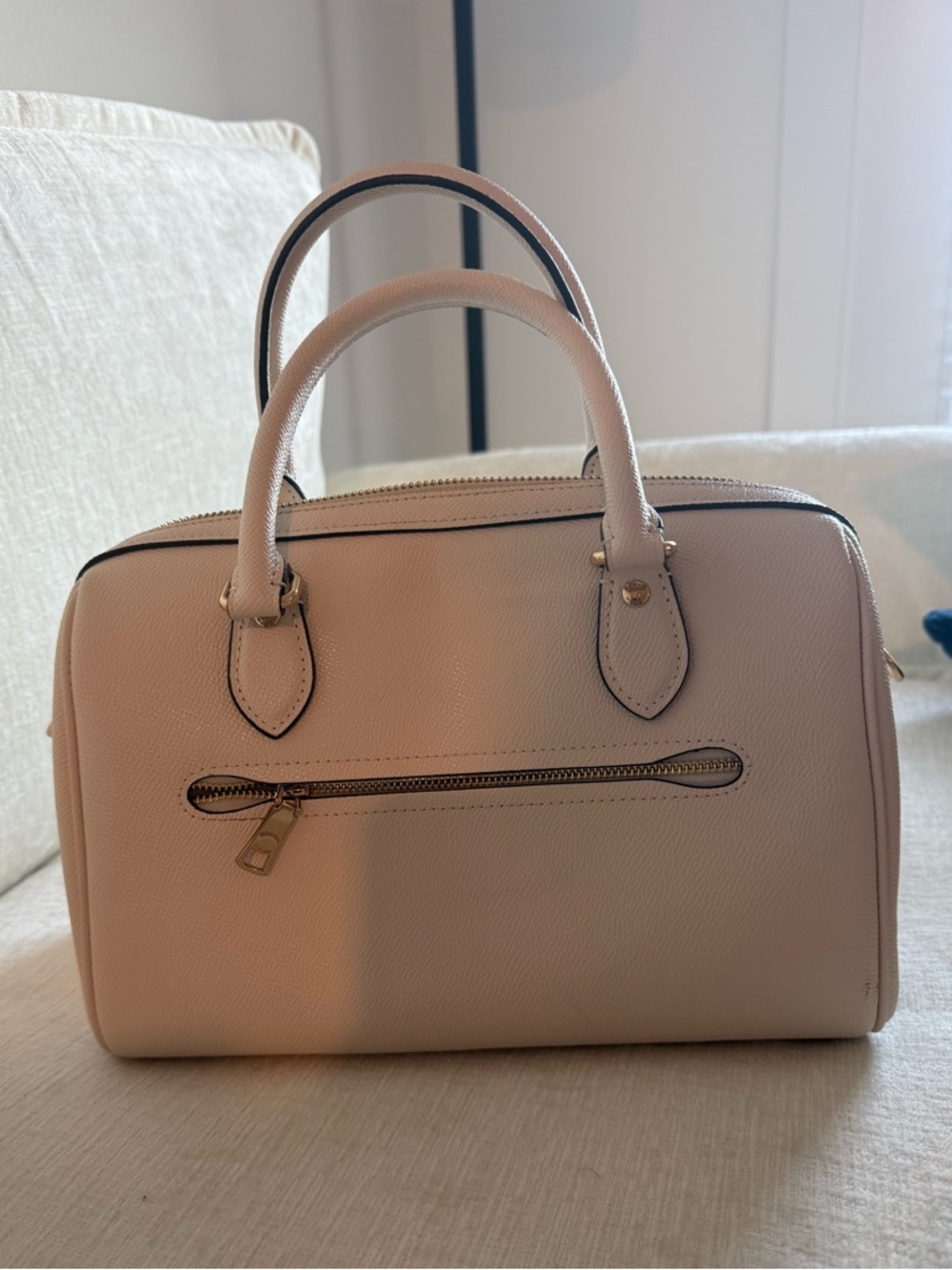 Coach Pebble Leather Satchel and Wallet Set in Cream - Picture 2 of 3